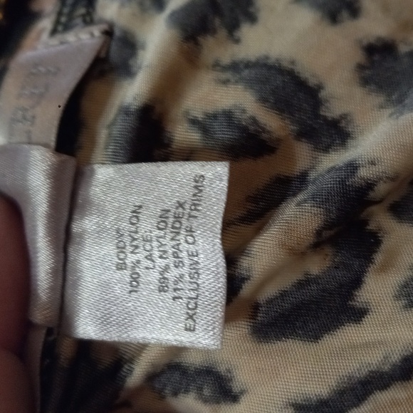 Victoria's Secret Black Lace Cheetah Nightie - Picture 4 of 9